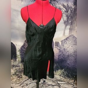 Gothic vintage '90s Victoria's secret silk nightgown leg slit sz M